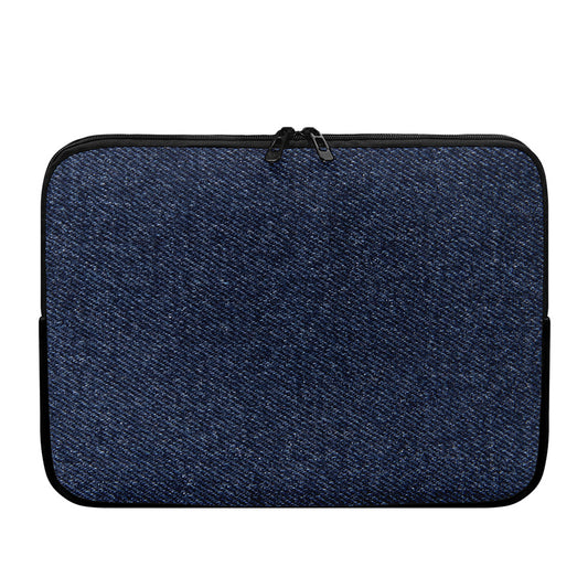 Dark Blue Denim Jeans Print Laptop Sleeve