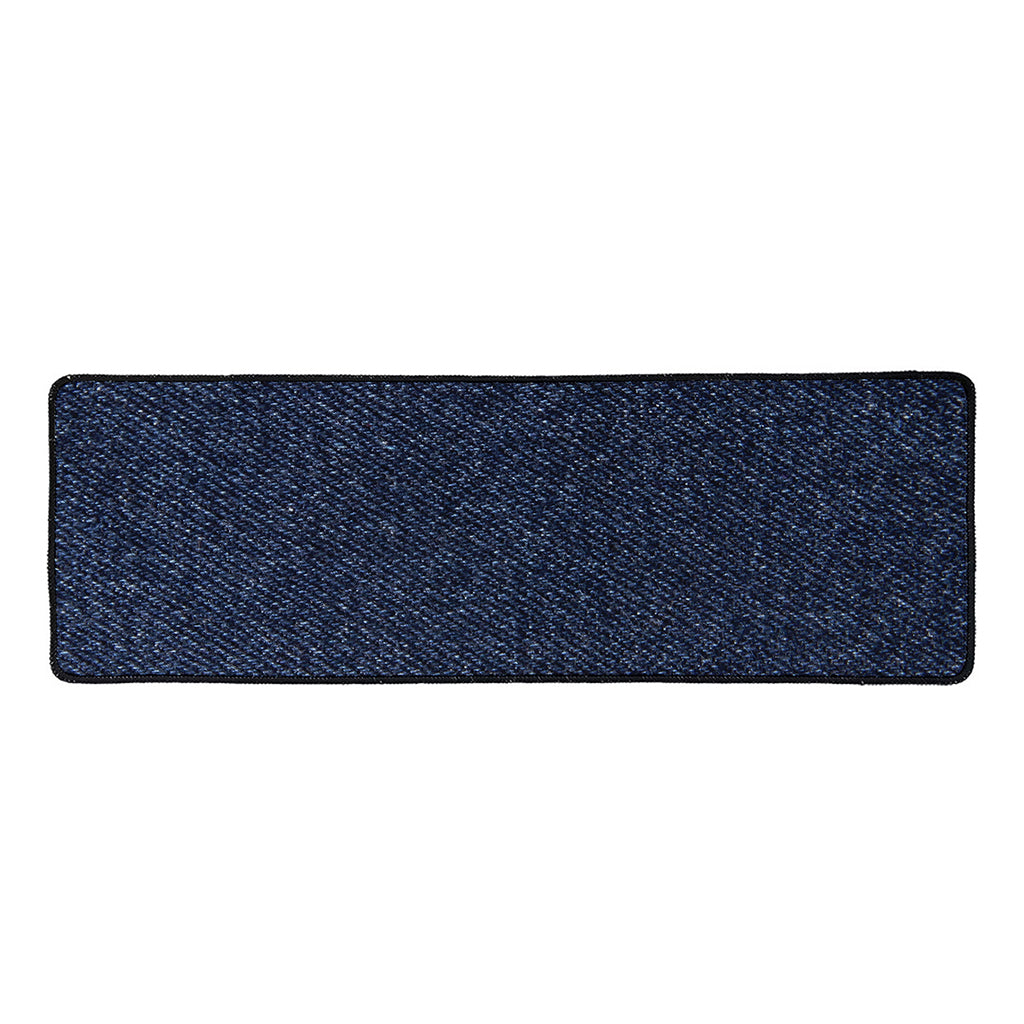 Dark Blue Denim Jeans Print Long Kitchen Mat