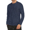 Dark Blue Denim Jeans Print Men's Long Sleeve Rash Guard