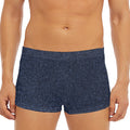 Dark Blue Denim Jeans Print Men's Short Boxer Briefs