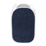 Dark Blue Denim Jeans Print Mesh Laundry Hamper