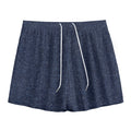 Dark Blue Denim Jeans Print Mesh Shorts
