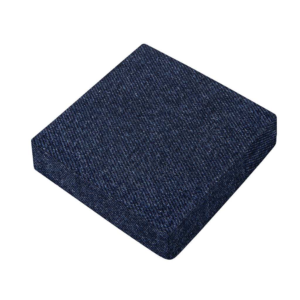 Dark Blue Denim Jeans Print Outdoor Seat Cushion Cover