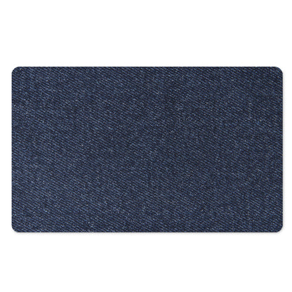Dark Blue Denim Jeans Print Polyester Doormat