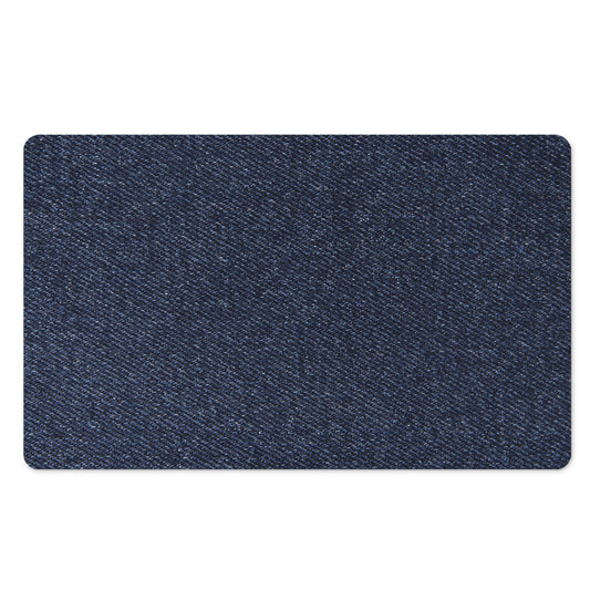 Dark Blue Denim Jeans Print Polyester Doormat