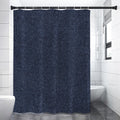 Dark Blue Denim Jeans Print Premium Shower Curtain