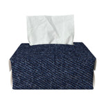 Dark Blue Denim Jeans Print Rectangle Tissue Box Cover