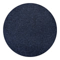 Dark Blue Denim Jeans Print Round Blanket