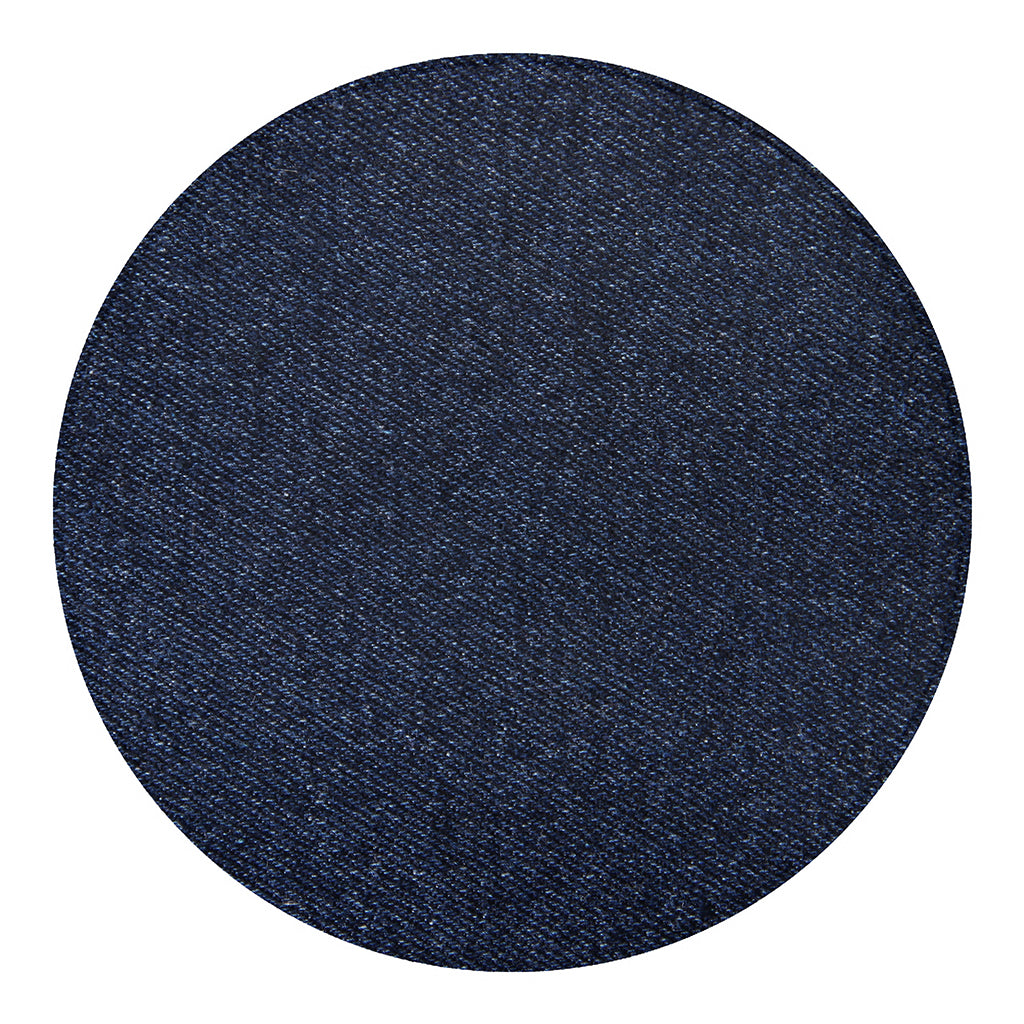Dark Blue Denim Jeans Print Round Blanket