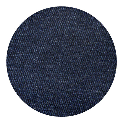 Dark Blue Denim Jeans Print Round Blanket