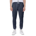 Dark Blue Denim Jeans Print Joggers