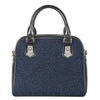 Dark Blue Denim Jeans Print Shoulder Handbag