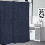 Dark Blue Denim Jeans Print Shower Curtain