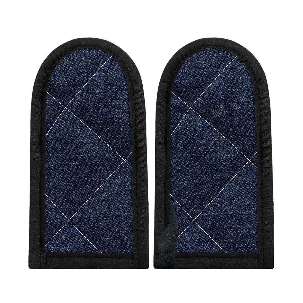 Dark Blue Denim Jeans Print Skillet Handle Cover