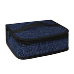 Dark Blue Denim Jeans Print Small Lunch Bag