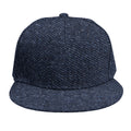 Dark Blue Denim Jeans Print Snapback Cap