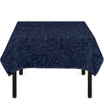 Dark Blue Denim Jeans Print Tablecloth