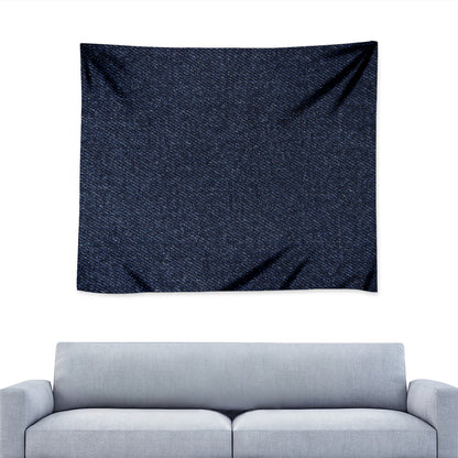 Dark Blue Denim Jeans Print Tapestry