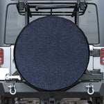 Dark Blue Denim Jeans Print Tire Cover