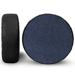 Dark Blue Denim Jeans Print Tire Cover