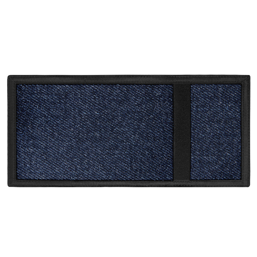 Dark Blue Denim Jeans Print Trifold Wallet