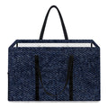 Dark Blue Denim Jeans Print Utility Tote Bag