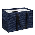 Dark Blue Denim Jeans Print Utility Tote Bag