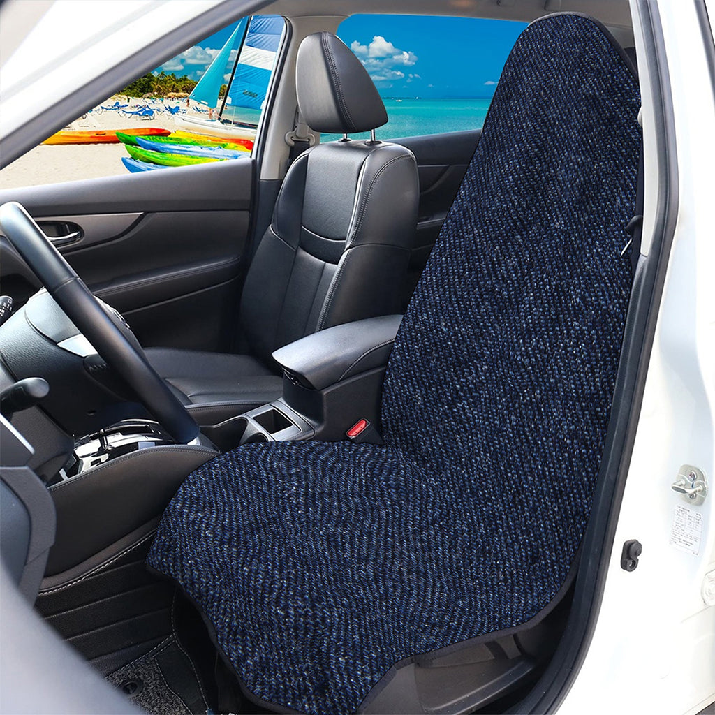 Dark Blue Denim Jeans Print Waterproof Car Seat Cover