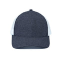 Dark Blue Denim Jeans Print White Mesh Trucker Hat