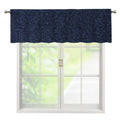 Dark Blue Denim Jeans Print Window Valance