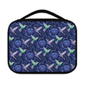 Dark Blue Floral Hummingbird Print Classic Bible Case