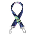 Dark Blue Floral Hummingbird Print Dog Seat Belt