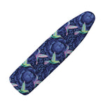 Dark Blue Floral Hummingbird Print Ironing Board Cover