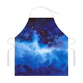 Dark Blue Galaxy Space Print Adjustable Apron