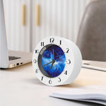 Dark Blue Galaxy Space Print Alarm Clock