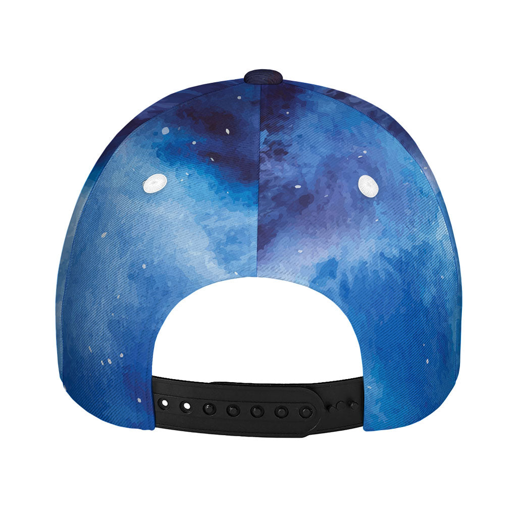 Dark Blue Galaxy Space Print Baseball Cap