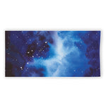 Dark Blue Galaxy Space Print Beach Towel