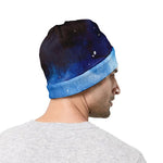 Dark Blue Galaxy Space Print Beanie