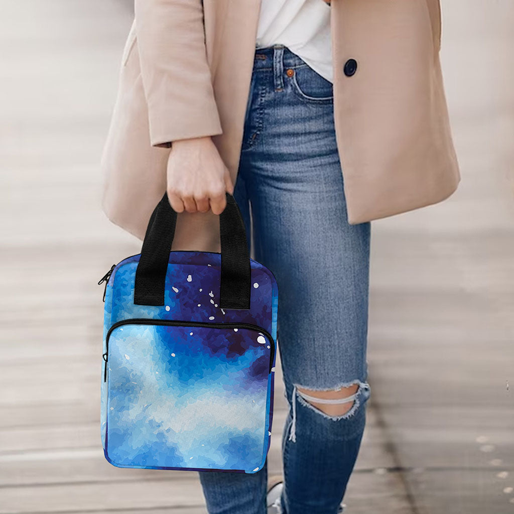 Dark Blue Galaxy Space Print Bible Tote Bag