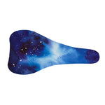 Dark Blue Galaxy Space Print Bicycle Seat Cover