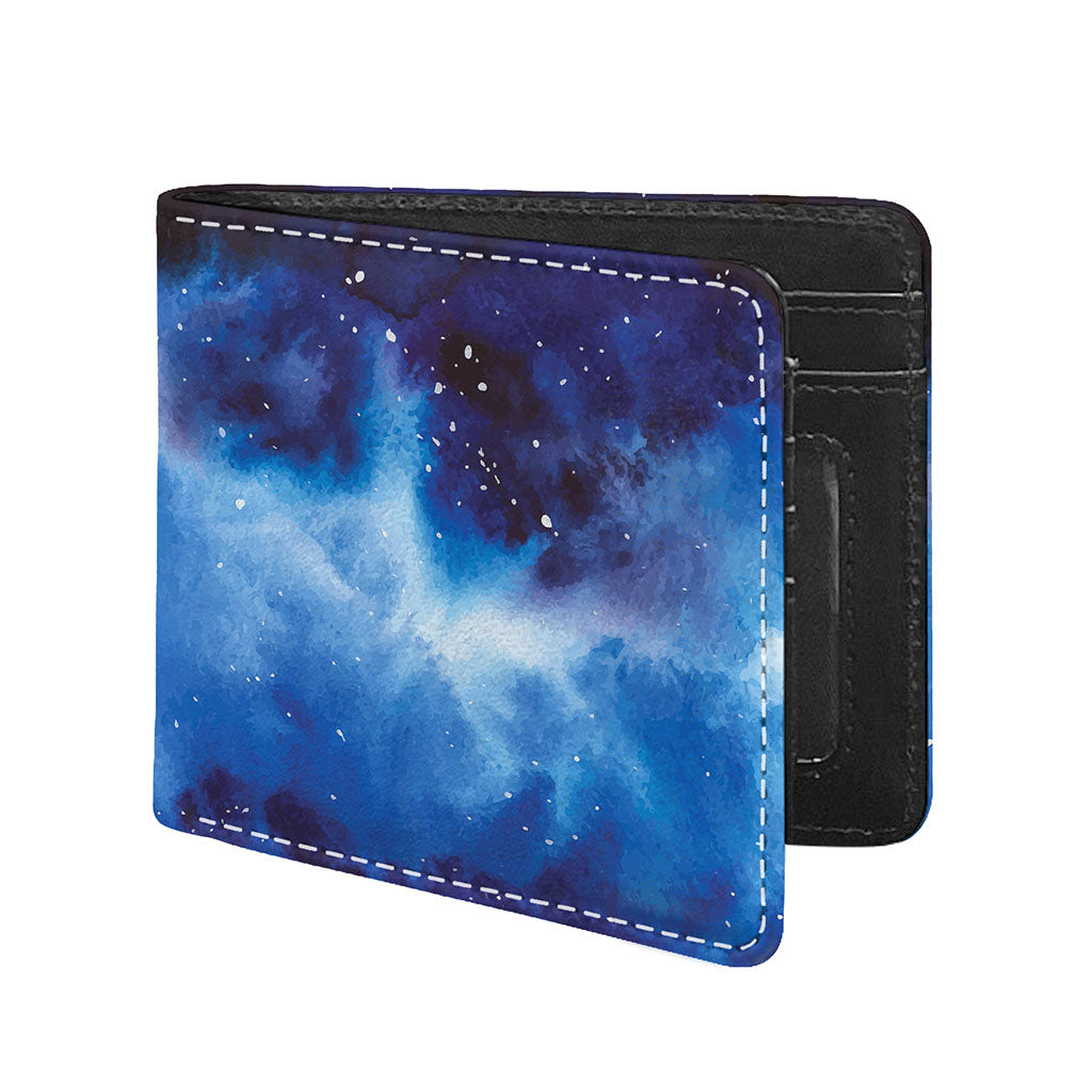 Dark Blue Galaxy Space Print Bifold Wallet