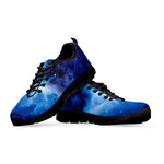 Dark Blue Galaxy Space Print Black Running Shoes
