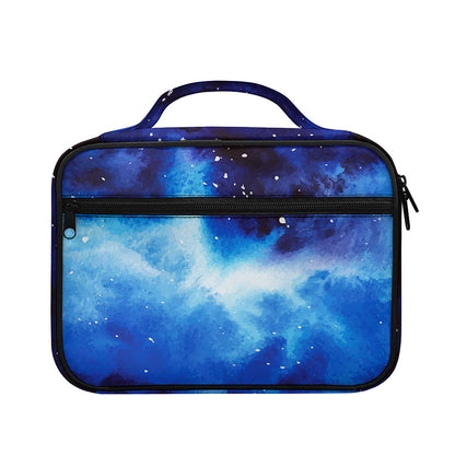 Dark Blue Galaxy Space Print Briefcase Bible Bag