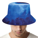 Dark Blue Galaxy Space Print Bucket Hat
