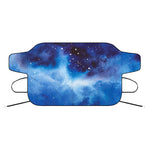 Dark Blue Galaxy Space Print Car Windshield Snow Cover