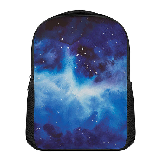 Dark Blue Galaxy Space Print Casual Backpack
