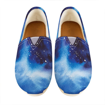 Dark Blue Galaxy Space Print Casual Shoes