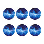 Dark Blue Galaxy Space Print Coaster Set