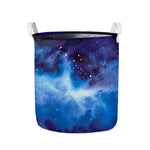 Dark Blue Galaxy Space Print Collapsible Laundry Basket