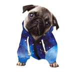 Dark Blue Galaxy Space Print Dog Zip Up Hoodie